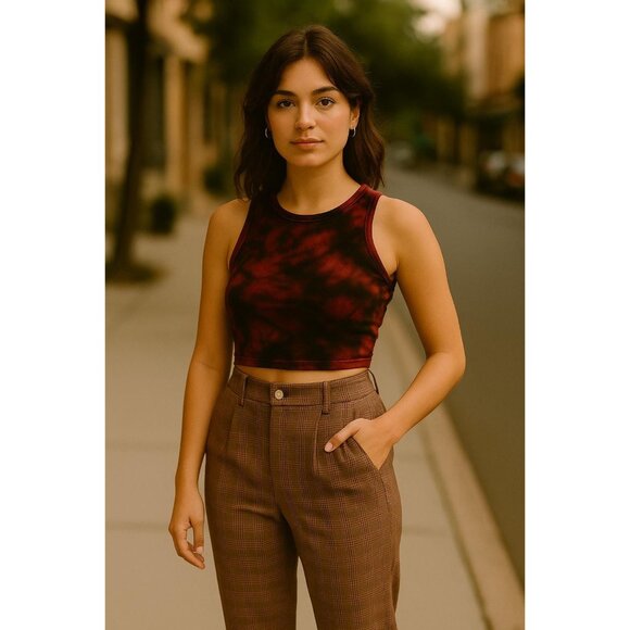 Vintage Jantzen Classics High-Waisted Plaid Trousers – Size 12 - Picture 2 of 10